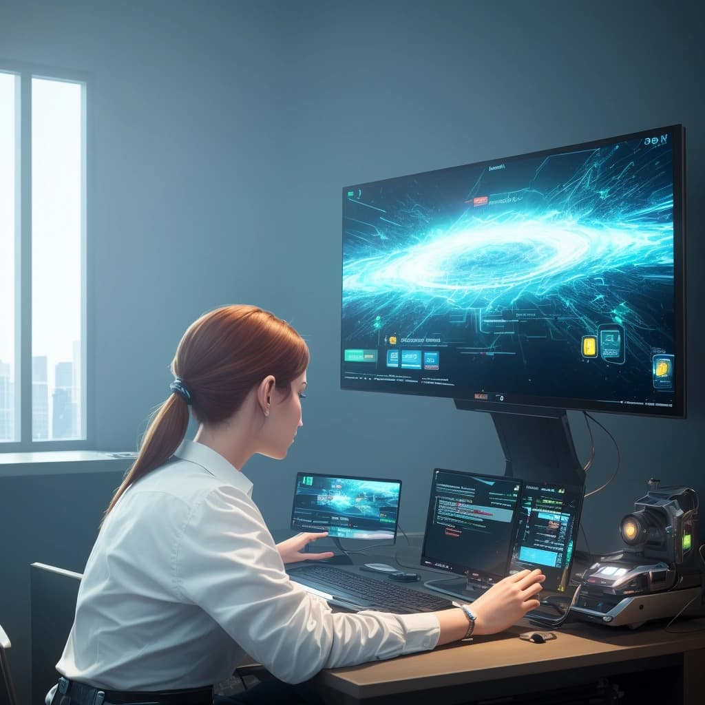 Representación artística de «Microsoft respalda el lanzamiento de una herramienta de IA para crear aplicaciones en la red Base» en el contexto de Mercados.